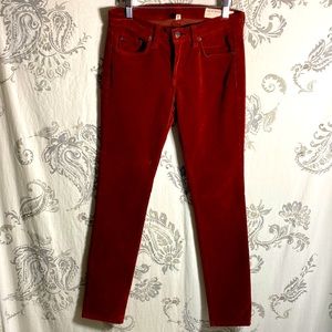 Rag & Bone Skinny Corduroy‎ Pants
Womens 26 Red Clay color